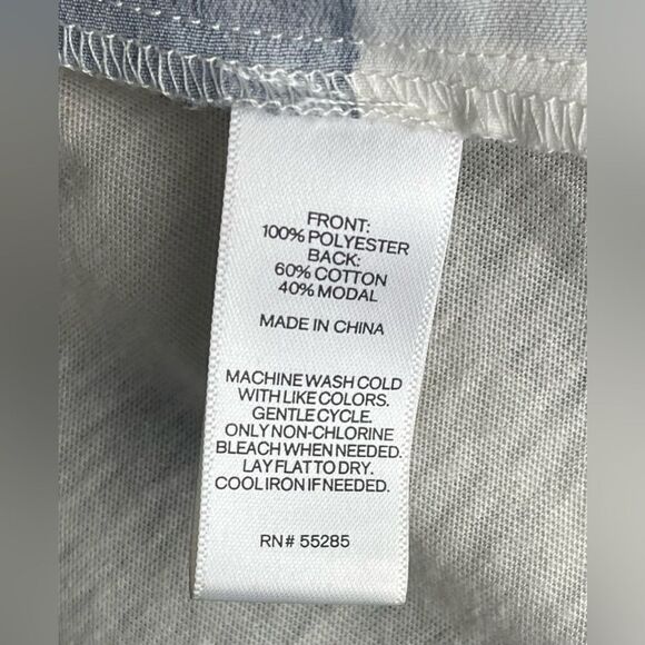 Express Women’s Dark Gray/White Striped Cotton Blend Short Sleeve Tee Size: S - Picture 5 of 6